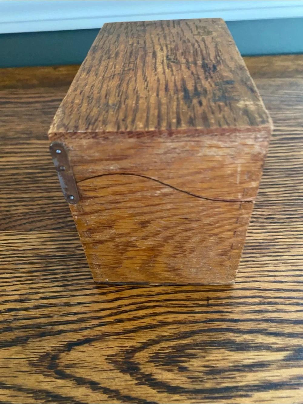Vintage Globe Wernicke Wood Recipe Box, File Box, Card Box - Farmhouse Kitchen